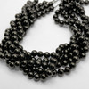 Black Spinel, Natural, Smooth Round, 8mm
