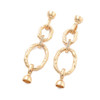Fold Over Clasp, Oval, 60mm, Brass, 18K Gold Plated, Cubic Zirconia, 1 Set