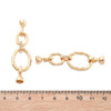 Fold Over Clasp, Oval, 60mm, Brass, 18K Gold Plated, Cubic Zirconia, 1 Set