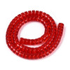 Glass Rondelle, Transparent Red, One 3x6mm Strand, 14-15 inches