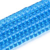 Glass Heishi, Transparent Aqua, One 3x6mm Strand, 14~15 inches