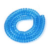 Glass Heishi, Transparent Aqua, One 3x6mm Strand, 14~15 inches