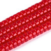 Glass Heishi, Transparent Red, One 4x8mm Strand, 14-15 inches