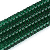 Glass Rondelle, Transparent Green, One 4x8mm Strand, 14~15 inches