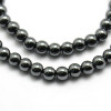 Hematite, Synthetic, Smooth Round, Magnetic, Grade AAA