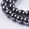Hematite, Synthetic, Smooth Round, Magnetic, Grade AAA