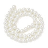 Glass Pearls, White, 8mm, One 15in Strand