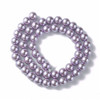 Glass Pearls, Lavender, 8mm, One 15in Strand