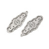 Stainless Steel, Cutout, Evil Eye, 35x14mm, 2 PCS