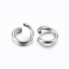 Open Jump Ring, 6mm, 18 Gauge, Stainless Steel, approx. 120 PCS