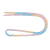 Cubic Zirconia, Pastel Mix, Dyed, Lab-Created, Faceted Rondelle, One 2x3mm Strand