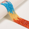 Cubic Zirconia, Multicolor, Dyed, Lab-Created, Faceted Rondelle, One 2x3mm Strand