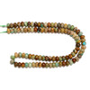 Turquoise, Stabilized, Smooth Rondelle, One 4x6mm Strand