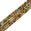 Turquoise, Stabilized, Smooth Rondelle, One 4x6mm Strand