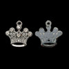 Bling Charm, Rhinestone, Tiara, 18mm, Metal Alloy, 5 PCS