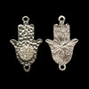 Bling Connector, Rhinestone, Hamsa, 21x35mm, Metal Alloy, 3 PCS