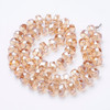 Faceted Rondelle, Glass, Apricot, 10x7mm, One 18in Strand