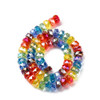 Faceted Rondelle, Glass, Rainbow, 7x4.5mm, One 12in Strand