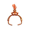 Pinch Bail, Side-to-Side, 19x16mm, Brass Core, Rose Gold, 3 PCS