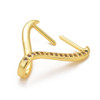 Pinch Bail, Side-to-Side, 18x20mm, Brass Core, Golden, Cubic Zirconia, 2 PCS