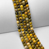 Bumble Bee, "Jasper", Natural, Smooth Round, 6mm