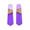 Wood & Resin, Pendant, Arrow, Purple, 49x12mm, 2 PCS