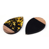 Wood & Resin, Pendant, Teardrop, Gold Confetti, 36x24mm, 2 PCS