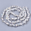 Star Shape, Faceted, Glass, Clear AB, 10x5mm, One 25in Strand