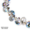 Faceted Drop, Top-Drilled, Glass, Rainbow Plated, 8x6mm, 30 PCS