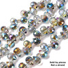 Faceted Drop, Top-Drilled, Glass, Rainbow Plated, 8x6mm, 30 PCS