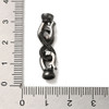 Fold Over Clasp, Infinity, 28mm, Brass Core, Black, Cubic Zirconia, 1 Set