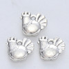 Chicken Charm, 12x13x3mm, Antique Silver Plated Metal Alloy, 20 PCS