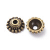 Bead Cap, Bali Style, 8x3mm, Antique Bronze Plated, Metal Alloy, approx. 80 PCS