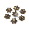 Bead Cap, Flower, 9x3mm, Antique Bronze Plated, Metal Alloy, approx. 65 PCS