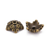Bead Cap, Snowflake, 10x4mm, Antique Bronze Plated, Metal Alloy, approx. 50 PCS