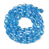 Faceted Drop, Glass, Aqua AB, 8x6mm, One 20in Strand