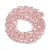 Faceted Drop, Glass, Pink AB, 8x6mm, One 20in Strand