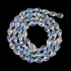 Faceted Drop, Glass, Clear AB, 8x6mm, One 20in Strand