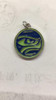 Enamel Charm, Glow In Dark, Hawk Eye, Blue & Green, 22mm, 10 PCS
