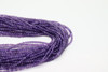 Amethyst, Natural, Faceted Round, 2mm, One Strand