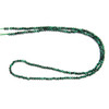 Malachite, Natural, Faceted Round, One 2mm Strand