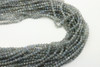 Labradorite, Natural, Faceted Round, 3mm, One Strand