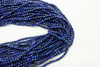 Lapis, Natural, Faceted Round, 3mm, One Strand