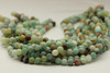 Amazonite, Blue Mix, Natural, Smooth Round, 8mm Strand