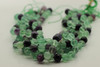 Fluorite, Mixed Colors, Natural, Smooth Round, 10mm, One Strand