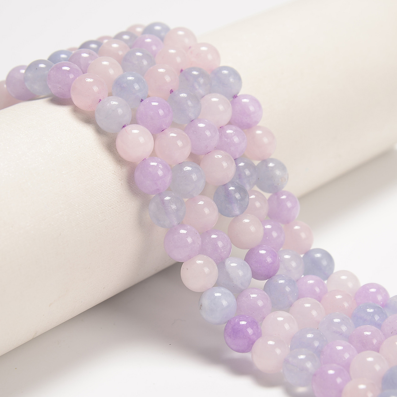 Smooth Round, Natural Rose Quartz Beads, Choose Size (16 Strand)