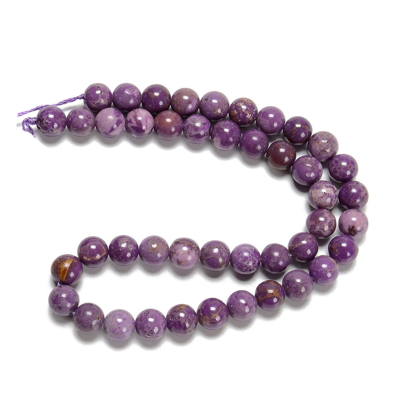 6mm Purple Blue and White Stone Beads Natural Stone Dark -  Sweden