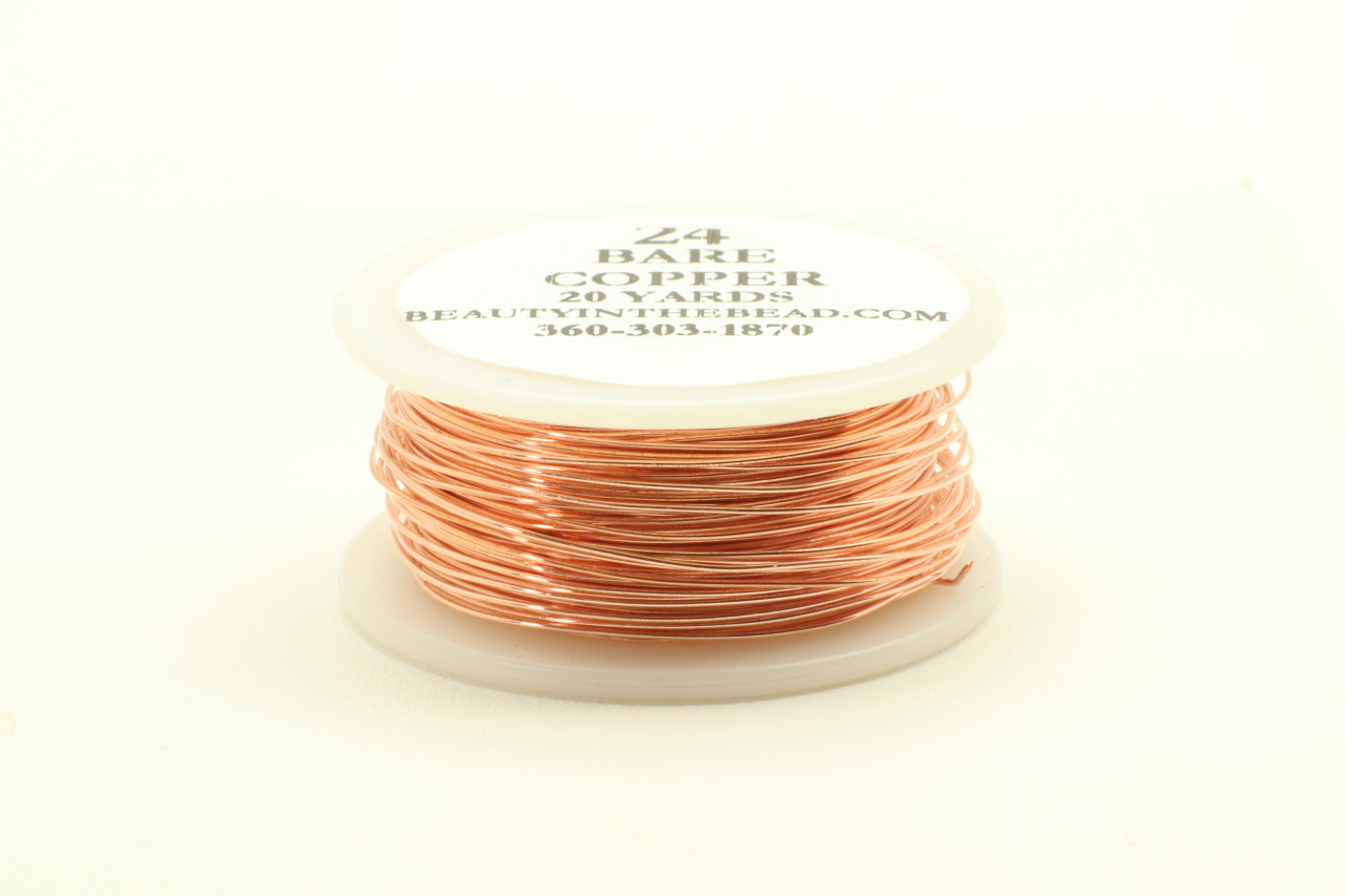 24 Gauge, Bare Copper, ParaWire, 20 Yards - Beauty in the Bead