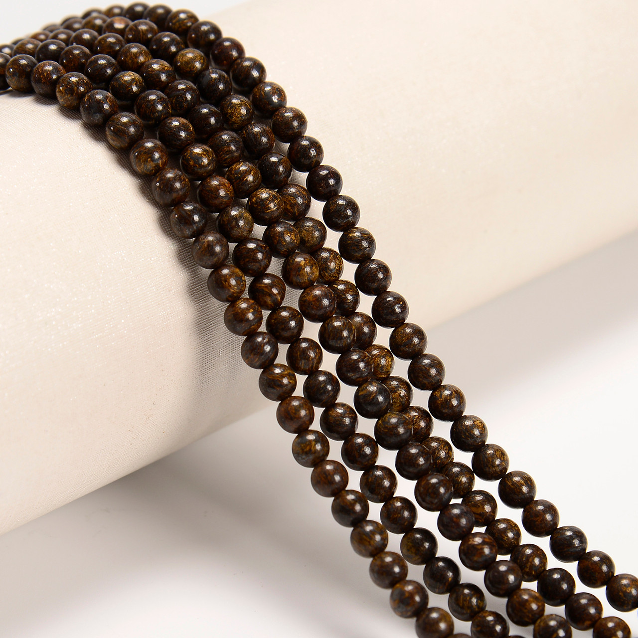 Bronzite Beads  Smooth Round Natural Gemstone Beads - 4mm 6mm 8mm