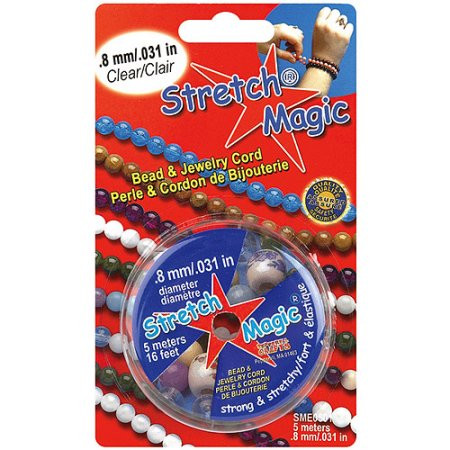 Stretch Magic Cord, 0.8mm, 5m Clear (about 16ft) Beauty in the Bead